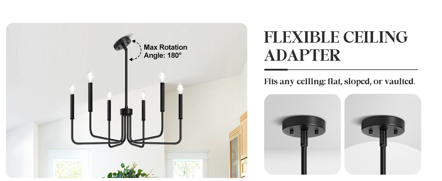 Lustra Metalic AVANT, tip Pendul cu brate, D63 cm Rotunda, 6xE14, Negru Lustre Industrial Default Title Alessandro Design