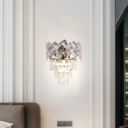 Kinkiet WINDSOR Cristal, 2x E14, błyszczący chrom Kinkiety wewnętrzne Domyślny tytuł Alessandro Design
