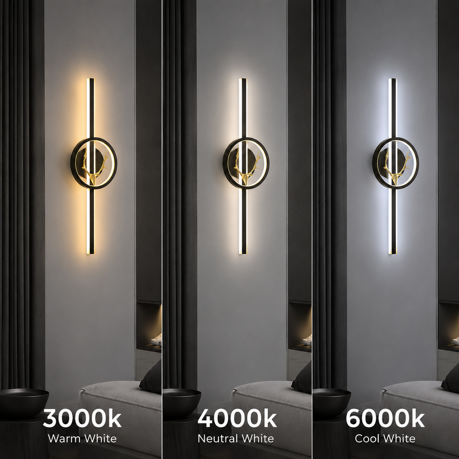 Dekoracyjna lampa LED CERBOS, 42W, 60cm, światło ciepłe/neutralne/zimne, kolor czarny, metal i akryl