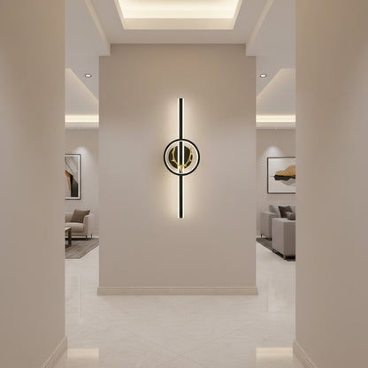 Dekoracyjna lampa LED CERBOS, 42W, 60cm, światło ciepłe/neutralne/zimne, kolor czarny, metal i akryl