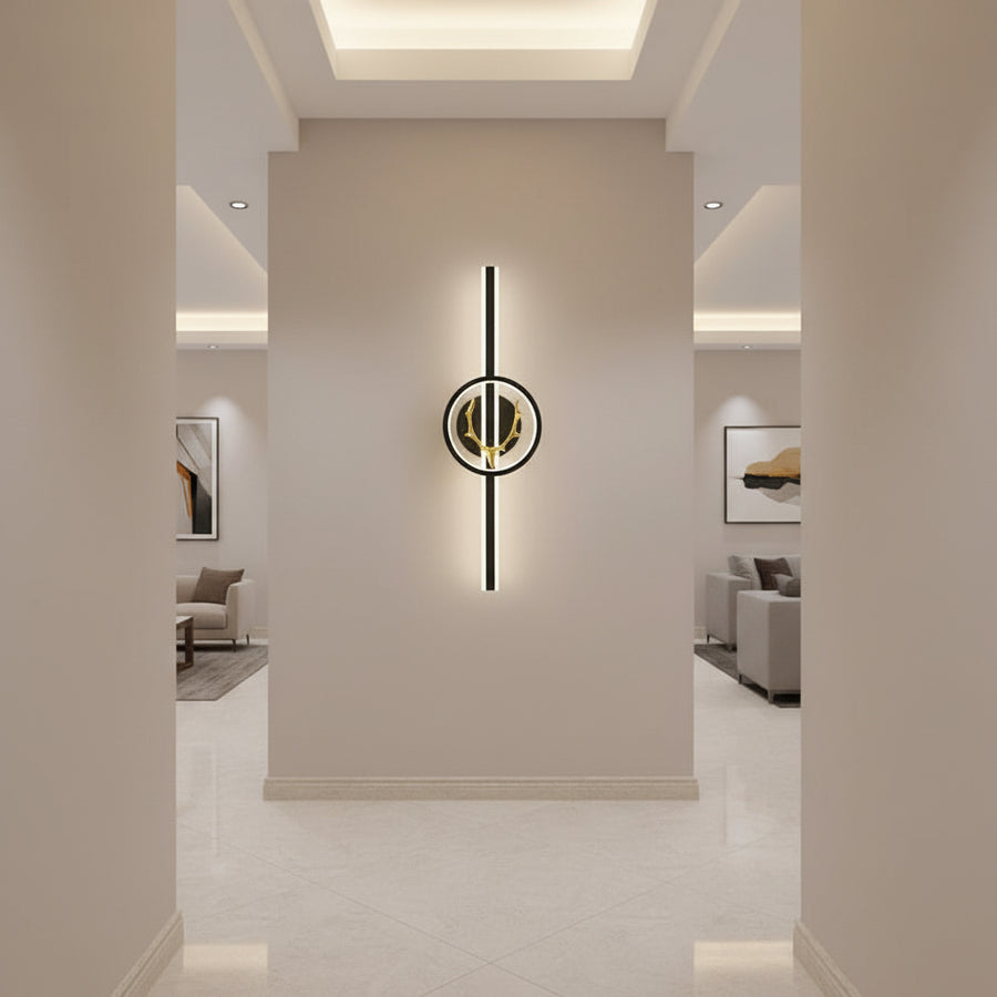 Dekoracyjna lampa LED CERBOS, 42W, 60cm, światło ciepłe/neutralne/zimne, kolor czarny, metal i akryl