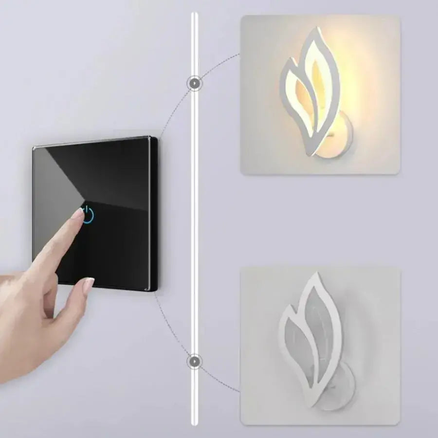 Kinkiet LED LILY 14W Płatek Zimne/Ciepłe/Neutralne Światło Akrylowe i Biały Metal Kinkiety wewnętrzne Domyślny tytuł Alessandro Design