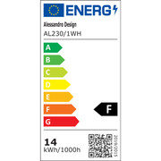 Kinkiet LED LILY 14W Płatek Zimne/Ciepłe/Neutralne Światło Akrylowe i Biały Metal Kinkiety wewnętrzne Domyślny tytuł Alessandro Design
