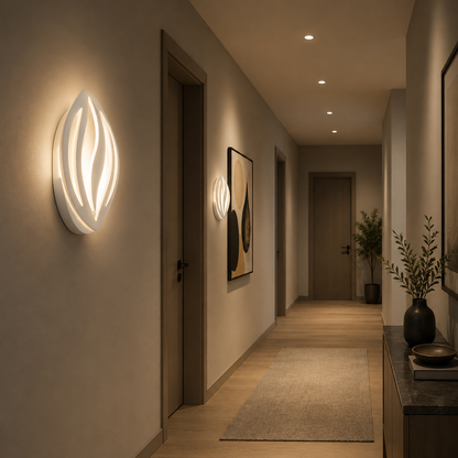 Lampa LED ORCHID 15W Płatek Zimne/Ciepłe/Neutralne Światło Akrylowe Metalowe Białe