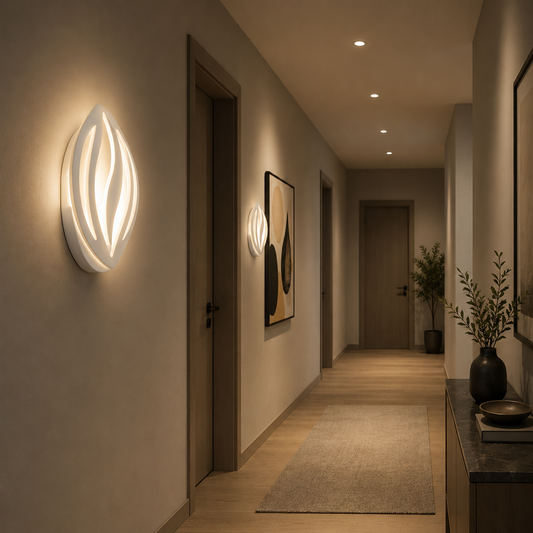 Lampa LED ORCHID 15W Płatek Zimne/Ciepłe/Neutralne Światło Akrylowe Metalowe Białe