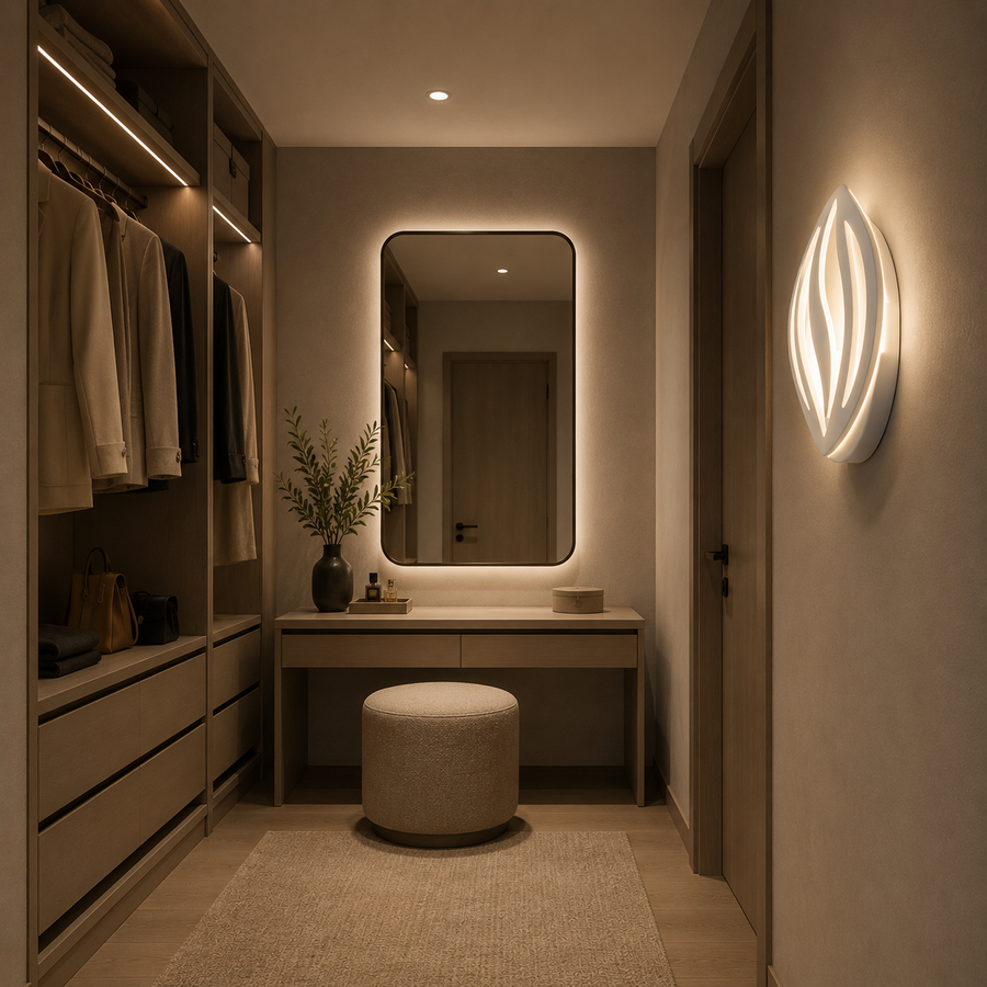 Lampa LED ORCHID 15W Płatek Zimne/Ciepłe/Neutralne Światło Akrylowe Metalowe Białe