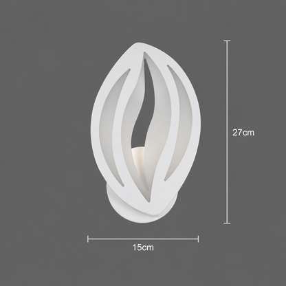 Lampa LED ORCHID 15W Płatek Zimne/Ciepłe/Neutralne Światło Akrylowe Metalowe Białe