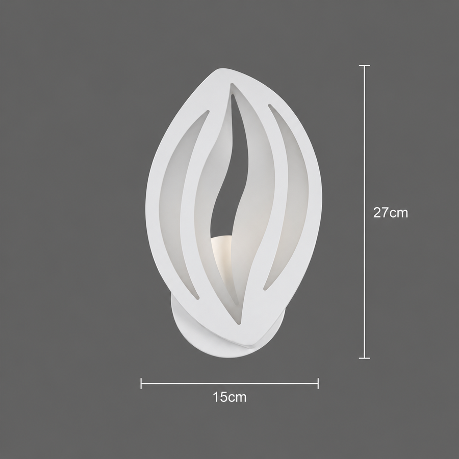 Lampa LED ORCHID 15W Płatek Zimne/Ciepłe/Neutralne Światło Akrylowe Metalowe Białe