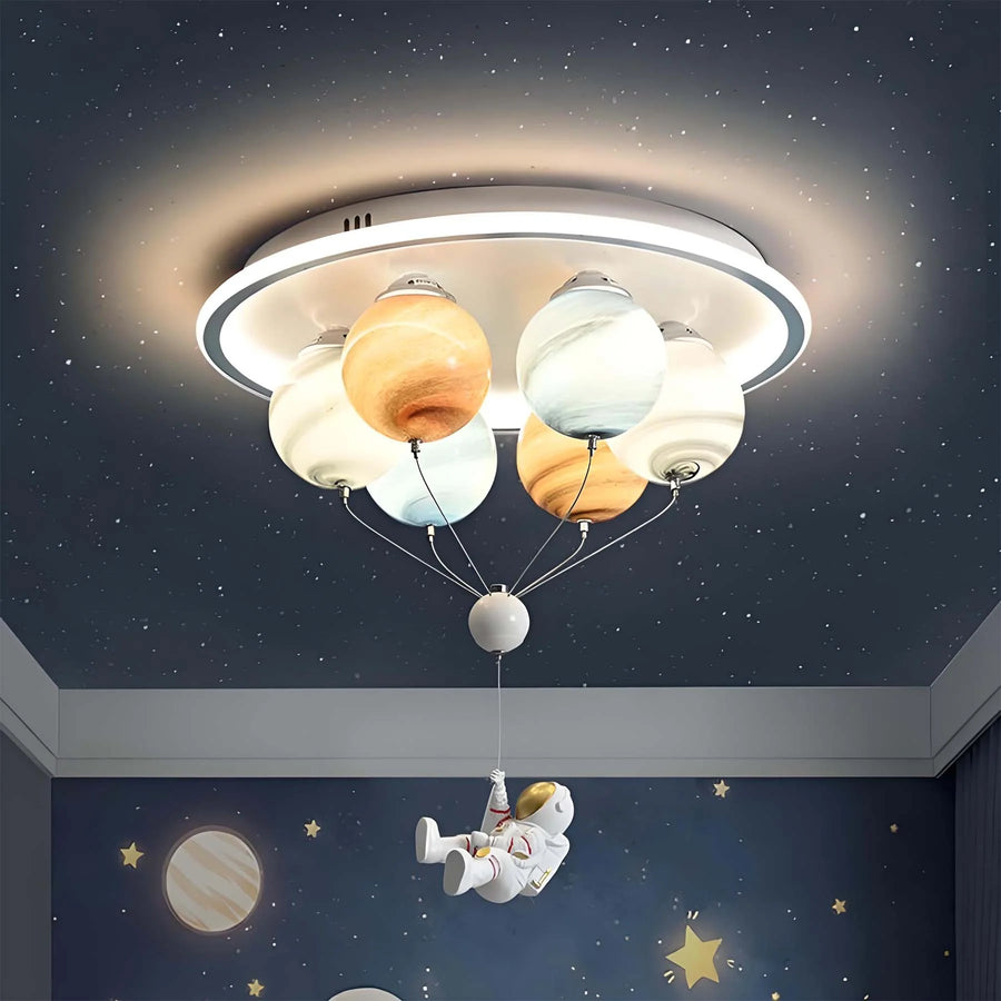 Żyrandol LED ASTRONAUT 60W, 6xE27, światło zimne/ciepłe/neutralne, białe żyrandole dla dzieci Domyślny tytuł Alessandro Design