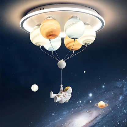 Żyrandol LED ASTRONAUT 60W, 6xE27, światło zimne/ciepłe/neutralne, białe żyrandole dla dzieci Domyślny tytuł Alessandro Design