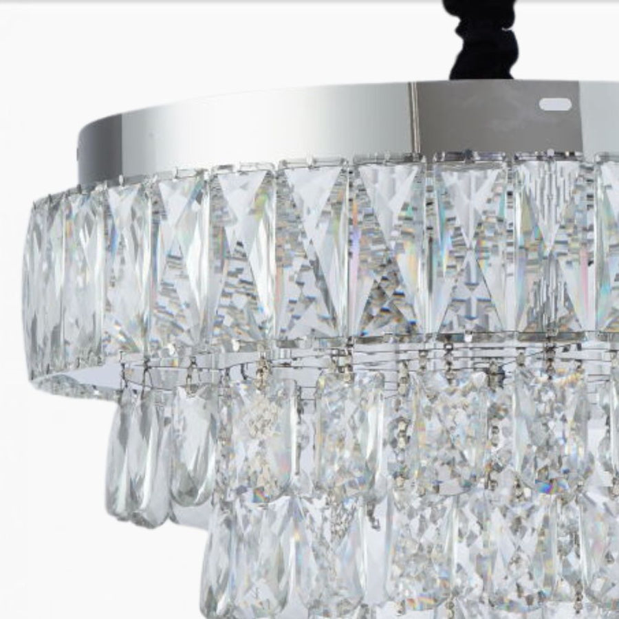 MEILI CRYSTAL CASCADA 300 – Żyrandol kryształowy LED, 52W, Ø300 mm, z pilotem Żyrandole kryształowe Domyślny tytuł Alessandro Design