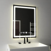 Prostokątne lustro LED, 45x60 cm, Verite MotionGlow Marcello, system przeciwmgielny, zegar i termometr, przyciemniane lustra Marcello Tytuł domyślny Alessandro Design