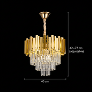 Żyrandol BLOIS Nobile, średnica 40 cm, 5x E14 złoty, regulowana wysokość