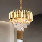 Żyrandol Kryształowy VERSAILLES Nobile 5xE14, Średnica 40cm, Złoty, Regulowana Wysokość Żyrandole Kryształowe Domyślny Tytuł Alessandro Design