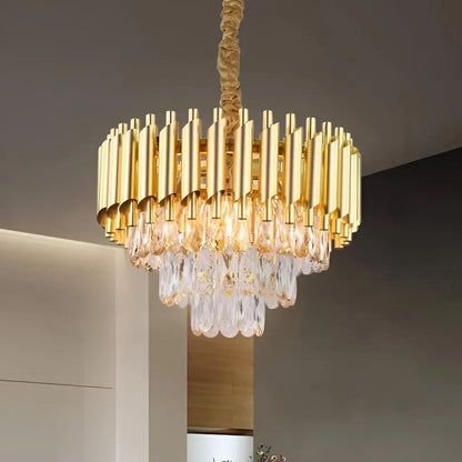 Żyrandol Kryształowy VERSAILLES Nobile 5xE14, Średnica 40cm, Złoty, Regulowana Wysokość Żyrandole Kryształowe Domyślny Tytuł Alessandro Design