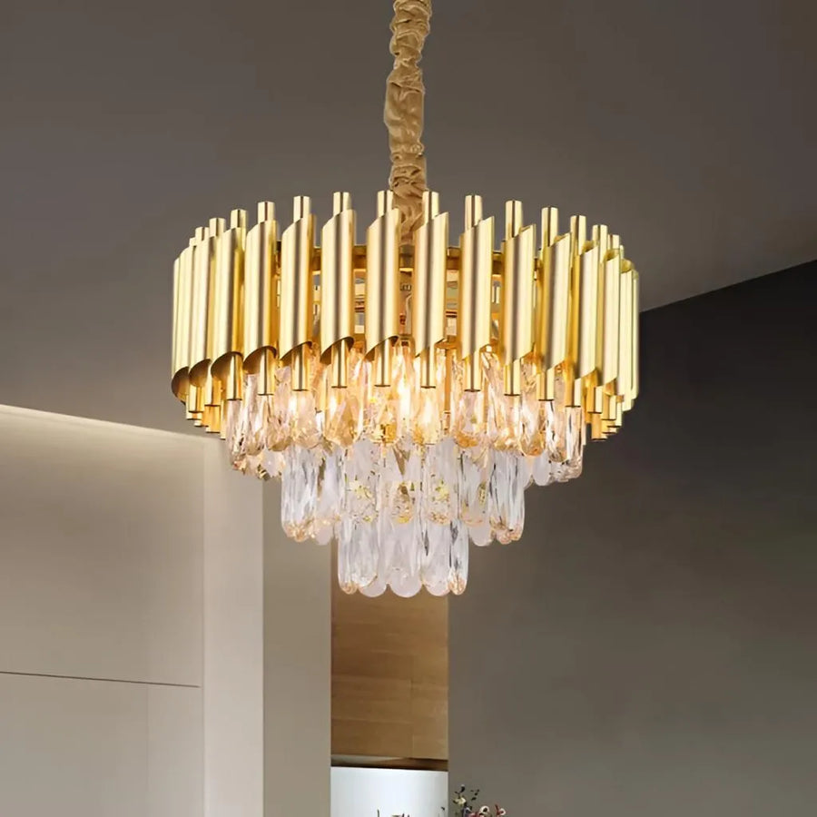 Żyrandol Kryształowy VERSAILLES Nobile 5xE14, Średnica 40cm, Złoty, Regulowana Wysokość Żyrandole Kryształowe Domyślny Tytuł Alessandro Design