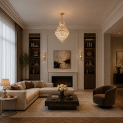 Żyrandol Kryształowy WINDSOR Grande Supremo 10xE14, średnica 60X90cm, Błyszczące Złoto, Regulowana Wysokość