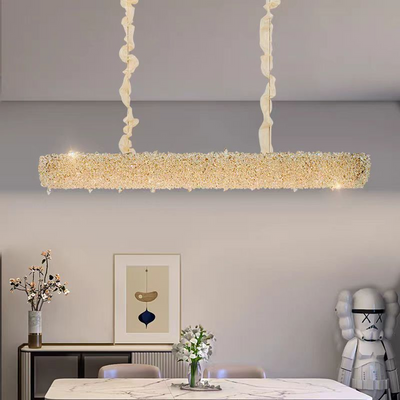 Żyrandol kryształowy, PRAGUE Imperio, 35W, 96cm, światło zimne/ciepłe/neutralne, złoty, regulowana wysokość