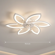 Żyrandol LED ANEMO Fan z pilotem, 36 W, G76,5 cm, światło zimne/neutralne/ciepłe, metal i plastik, biały