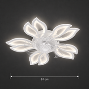 Żyrandol LED ANEMO Fan z pilotem, 30W, G61cm, światło zimne/neutralne/ciepłe, metal i plastik, biały