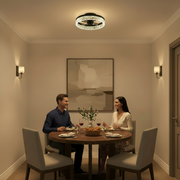 Żyrandol LED VEYA z pilotem, 38 W, śr. 50 cm, światło zimne/neutralne/ciepłe, metal i plastik, czarny
