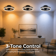 Żyrandol LED VEYA z pilotem, 38 W, śr. 50 cm, światło zimne/neutralne/ciepłe, metal i plastik, czarny