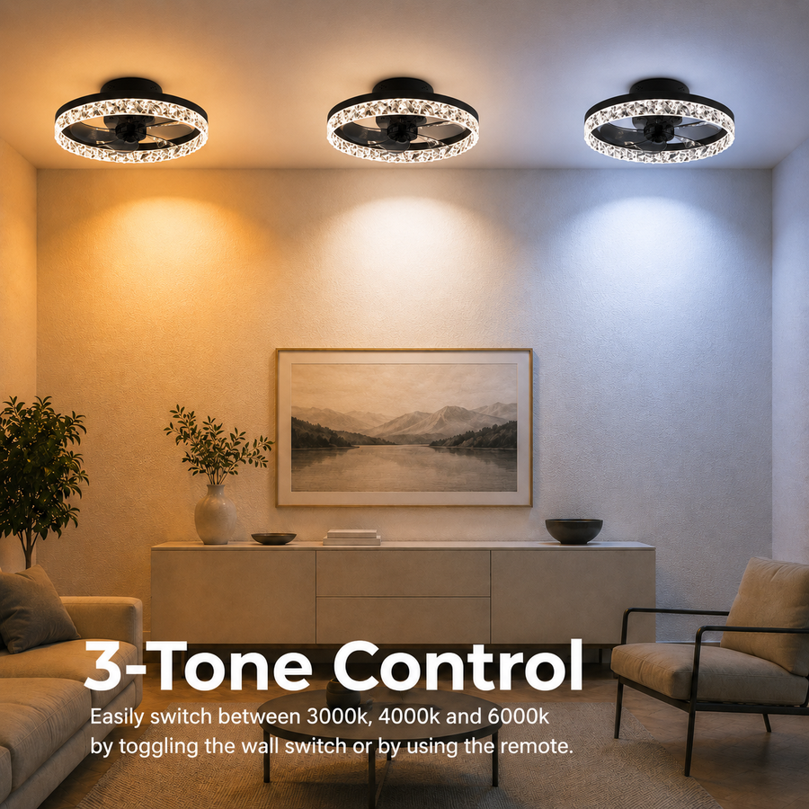 Żyrandol LED VEYA z pilotem, 38 W, śr. 50 cm, światło zimne/neutralne/ciepłe, metal i plastik, czarny