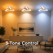 Żyrandol LED HALESA Elegance z pilotem i kryształem, 44W, 3 źródła, światło zimne/ciepłe/neutralne, możliwość przyciemniania, złoty