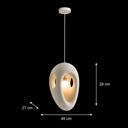 Lustra Moderna EON Eleganza, 49 cm, Suspendata, 1 X E27, Alb, Metal si Spuma, Inaltime Reglabila Lustre Clasice Default Title Alessandro Design