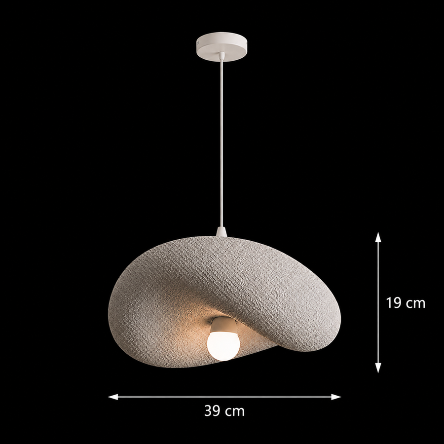 FOAMER Nowoczesny żyrandol Nobile, 39 cm, zwieszany, 1 X E27, szary, metal i pianka, regulowana wysokość Klasyczne żyrandole Domyślny tytuł Alessandro Design