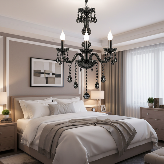 Żyrandol Kryształowy AUGUST Eleganza, 3xE14, Średnica 48cm, Srebrny, Regulowana Wysokość Klasyczne Żyrandole Domyślny Tytuł Alessandro Design