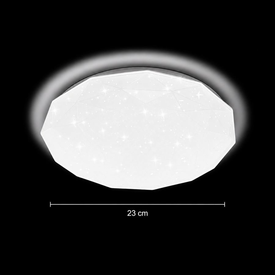 Lampa sufitowa LED Hexagon 23 cm, 22 W, 3000 K / 4000 K / 6000 K, biała, metalowa i akrylowa Lampa sufitowa LED Domyślny tytuł Alessandro Design