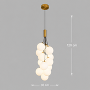 Żyrandol Wiszący VINE Nobile, Ø35cm, 13xG9, Biały, Metal i Szkło