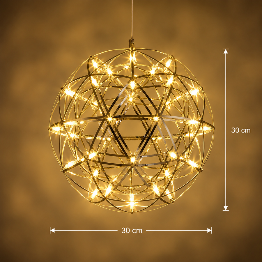 Żyrandol kryształowy LED KILKENNY Culmino, 144 W, światło neutralne, średnica 60 cm, kolor złoty