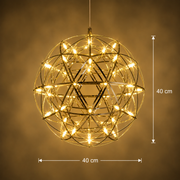 Żyrandol kryształowy LED KILKENNY Culmino, 144 W, światło neutralne, średnica 60 cm, kolor złoty