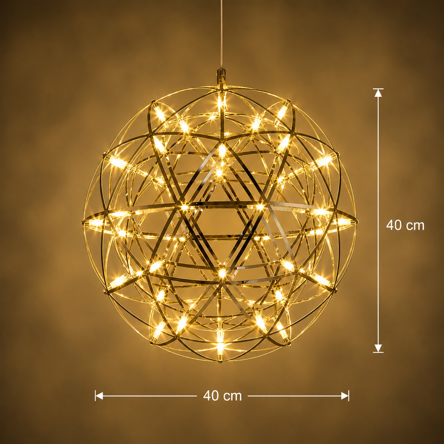 Żyrandol kryształowy LED KILKENNY Culmino, 144 W, światło neutralne, średnica 60 cm, kolor złoty