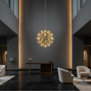 Żyrandol kryształowy LED KILKENNY Culmino, 144 W, światło neutralne, średnica 60 cm, kolor złoty