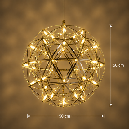 Żyrandol kryształowy LED KILKENNY Culmino, 144 W, światło neutralne, średnica 60 cm, kolor złoty