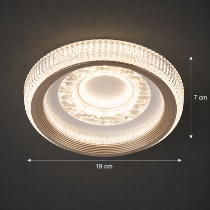 Żyrandol LED TIRE, 29W, średnica 19cm, światło ciepłe/neutralne/zimne, biały, metal i akryl