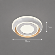 Żyrandol LED RED, 27W, średnica 20cm, światło ciepłe/neutralne/zimne, biały, metal i akryl