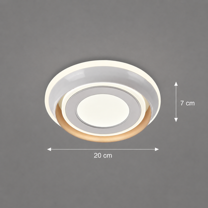 Żyrandol LED RED, 27W, średnica 20cm, światło ciepłe/neutralne/zimne, biały, metal i akryl