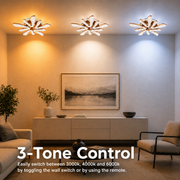 Żyrandol CHARM Magno LED z pilotem i kryształem, 68W, Ø59cm, 5 źródeł, światło zimne/ciepłe/neutralne, możliwość przyciemniania, złoty