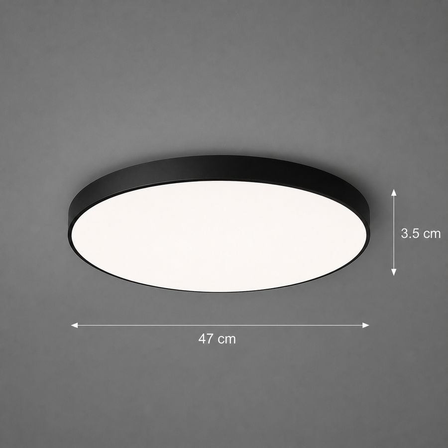 Lampa sufitowa LED SOLIS 47cm 70W Zimne światło Czarna