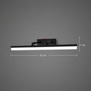 Kinkiet LED, MALAWI, 6W, liniowy, światło ciepłe/neutralne/zimne, czarny
