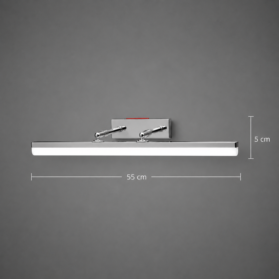 Kinkiet LED BALATON, 10W, liniowy, światło ciepłe/neutralne/zimne, błyszczący chrom