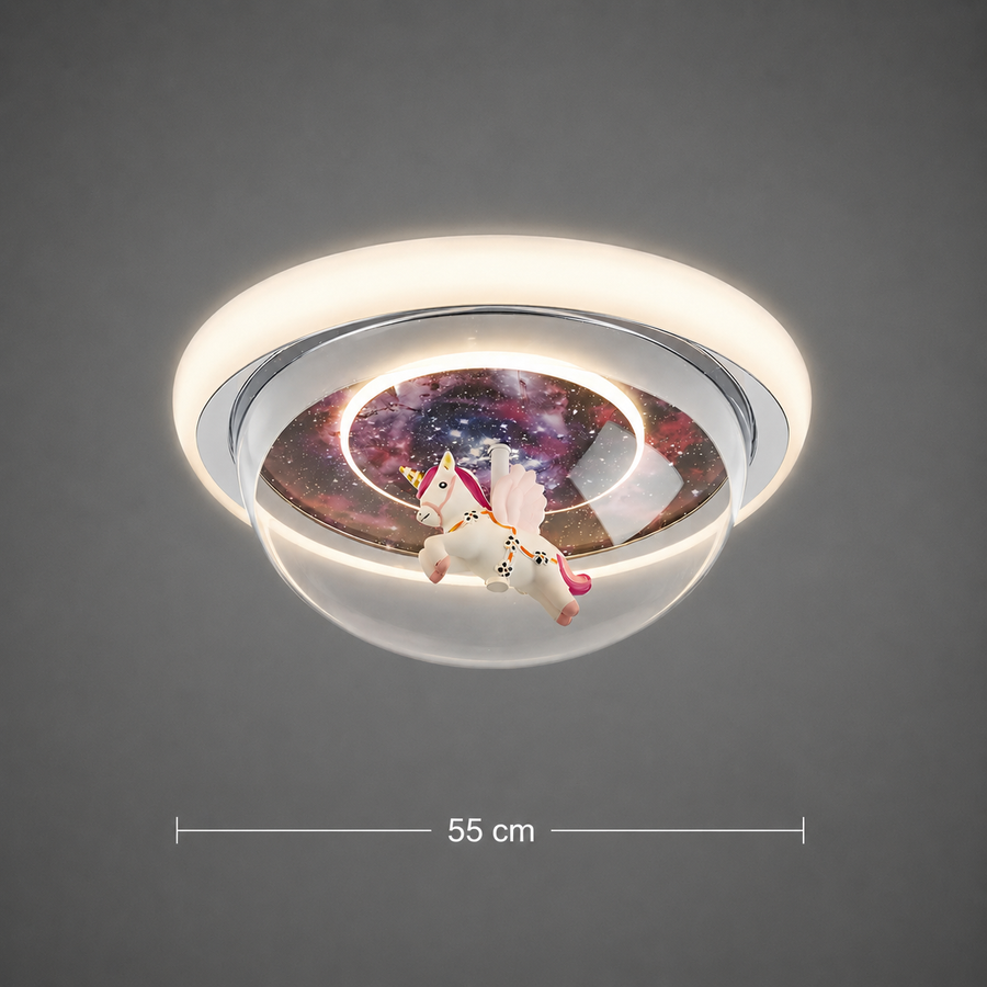 Żyrandol LED UNICORN, 60W, 50cm, światło zimne/ciepłe/neutralne, różowy