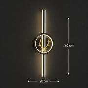 Dekoracyjna lampa LED CERBOS, 42W, 60cm, światło ciepłe/neutralne/zimne, kolor czarny, metal i akryl