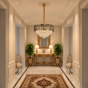 Candelabru Cristal AURUM Petito 3xE14, Diametru 30cm, Inaltime 28cm, Auriu Lucios, Inaltime Reglabila, Design Elegant