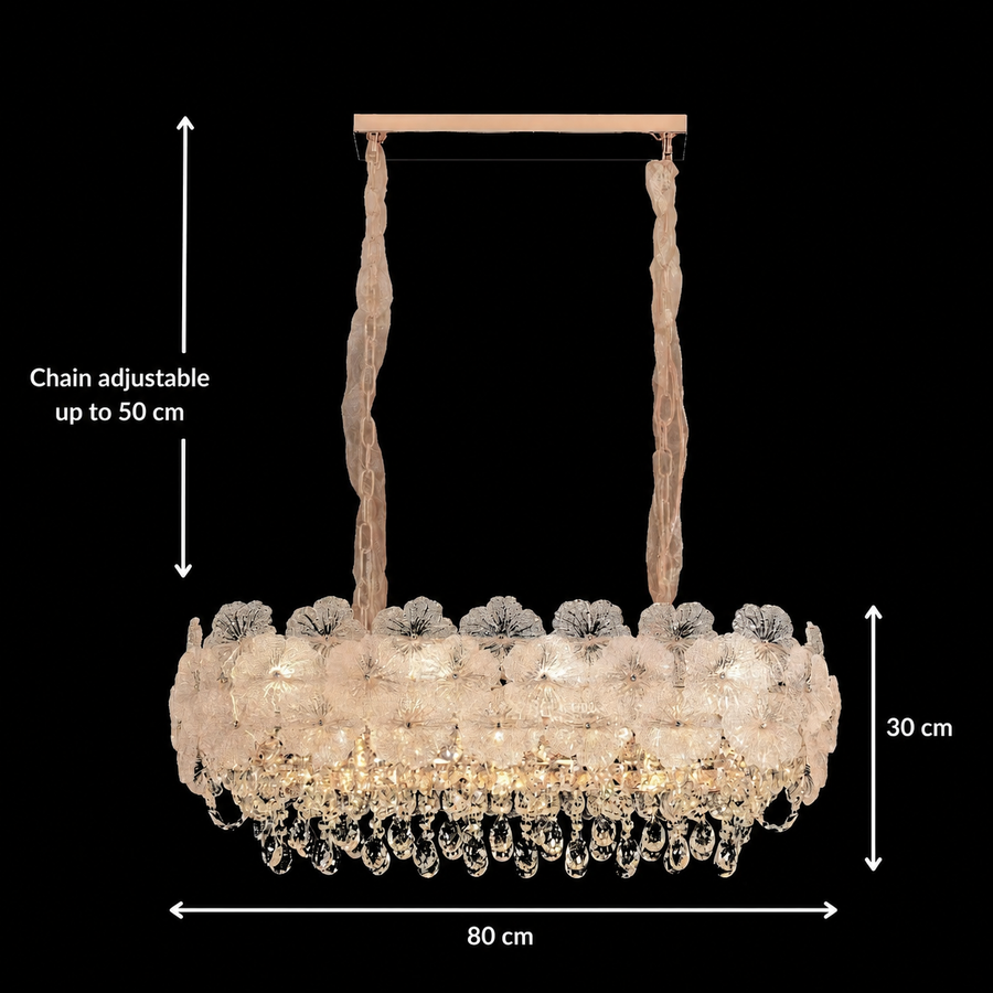 Candelabru Cristal CROWN Supremo 11xE14, Dimensiune 80x30 cm, Inaltime 33 cm, Auriu Lucios, Inaltime Reglabila, Design Elegant Candelabre Cristal Default Title Alessandro Design