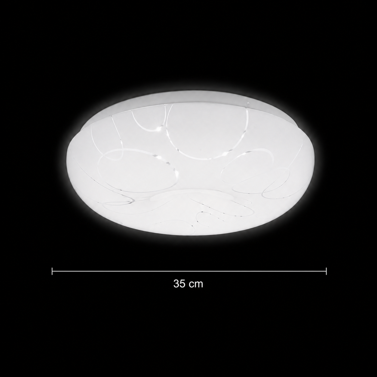 Lampa sufitowa LED 35 cm, 31W, 3000K / 4000K / 6000K, biała, metalowa i akrylowa Lampa sufitowa LED Domyślny tytuł Alessandro Design